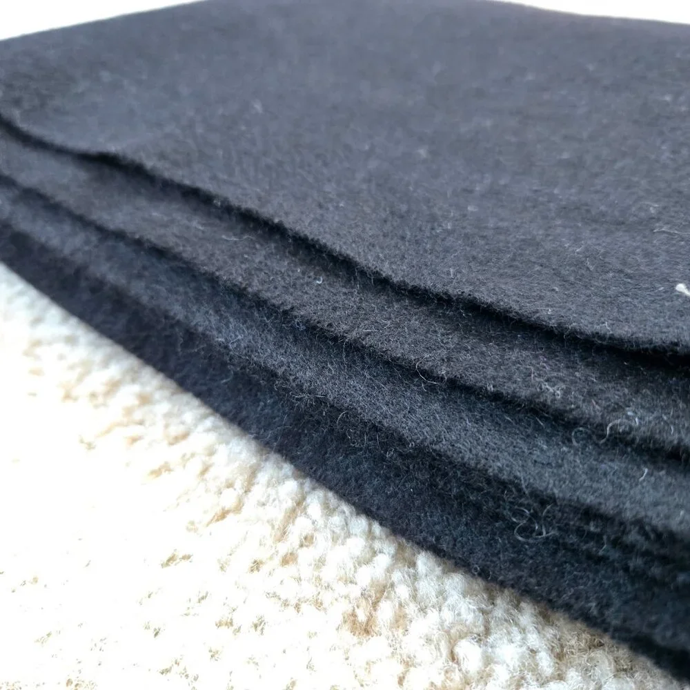 Ann Taylor Woven Cashmere Fringe Scarf Black